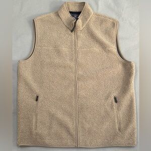 Vineyard Vines Nantucket Teddy Sherpa Vest Island Khaki Beige Tan XL